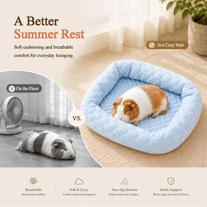 Tapete Refrescante de Seda Gelada para Animais de Estimação com Borda Acolchoada, Cama Antiderrapante para Verão para Porquinhos-da-Índia, Hamsters, Coelhos e Pequenos Animais de Estimação - Atacado - Product Image 5