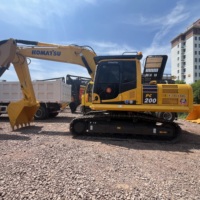 Excavadora Usada Komatsu PC200 de 20 Toneladas, Original de Japón, con Pocas Horas de Uso, Excavadora Hidráulica de Orugas Lista para Enviar