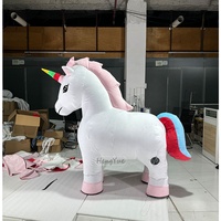 MOQ 1 pièce, Costume de mascotte licorne gonflable de 2m, Modèle de mascotte licorne, Ballon géant gonflable licorne pour décorations