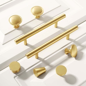 Nordic Minimalist Solid Brass Cabinet Pulls Single Hole Durable Kitchen Gold <strong>Knobs</strong> for Drawer Wardrobe Furniture Hardware - Product Image 3