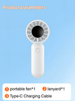 Ventilateur portable mini à main, alimenté par batterie, pour usage extérieur, fabriqué en ABS durable, simple réglage à trois vitesses pour un refroidissement rapide en été