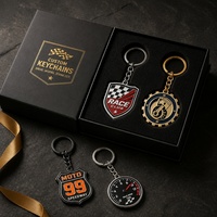 Porte-clés personnalisé thème course, pendentif émaillé, breloque drapeau à damier moto, souvenir pour sac à dos