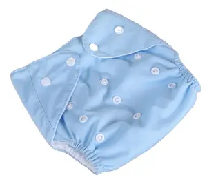 Pañales ajustables a presión para bebé, tela de algodón, malla lavable y reutilizable, pantalones de bolsillo para bebé