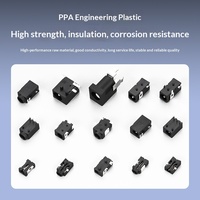 Conector de Alimentación CC FUGANG DC-097 sin Cabeza, Hembra, de Bronce Fosforoso, Resistente a Altas Temperaturas, para PCB de Audio y Video