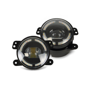 Qideguan 4-Inch Led Fog <b>Lights</b> With Halo High Low Beam <b>Projector</b> Car Lighting For Wrangler - Product Image 5