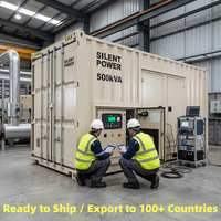 Générateur diesel silencieux 400 kW 1000 kW, groupe électrogène insonorisé industriel, unité d'alimentation de secours pour chantier de construction