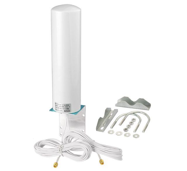 4G Outdoor Vertical 698-2700MHz 12DBi Omni External Barrel Antenna for GSM/W-CDMA 2G/3G/LoRa/LPWAN Cell Phone Signal Repeater