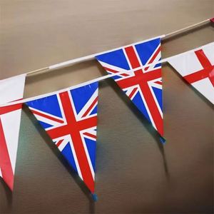 Wholesale Bunting <b>Flag</b> Custom Design Triangular British England UK Pennant String <b>Flags</b> - Product Image 5