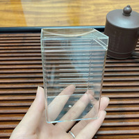 Boîte d'emballage pour biscuits en acrylique alimentaire de 2,56" x 2,17" x 3,74", boîte transparente en plastique carrée pour biscuits Graham, boîtes transparentes en plastique