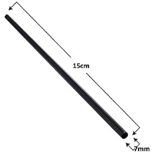 Cannucce di Carta Biodegradabili Nere Compostabili Monouso Lunghe 15cm Diametro 7mm - Product Image 5