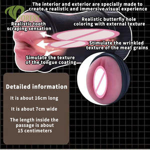 Masturbador Manual de TPE Suave para Hombres, Suministros de Masturbación Vaginal para Adultos, Copa de Avión Masculina, Juguetes Sexuales - Product Image 4