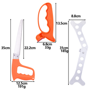 Ensemble de couteaux de chasse en acier inoxydable de haute qualité pour la préparation de la viande, kit de survie en extérieur avec planche à découper - Product Image 4
