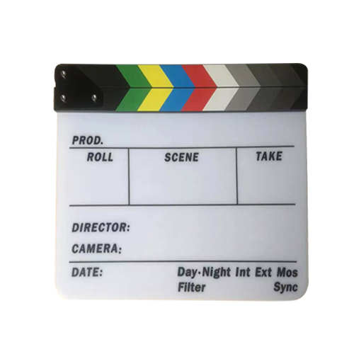 10x12" Action Cut Board Film Clapboard Small Movie Director's Slate Scene Slate Dry Movie  Filming Acrylic Clapperboard
