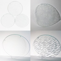 Nordique moderne bricolage à la main peinture verre disque Transparent nouveau blanc suspendu verre personnalisé Suncatcher teinté décoration de la maison
