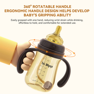 Biberón de alimentación <span class=keywords><strong>para</strong></span> bebés con diseño personalizado, mango antideslizante, boca ancha, libre de BPA, de PP, <span class=keywords><strong>para</strong></span> bebés. - Product Image 4