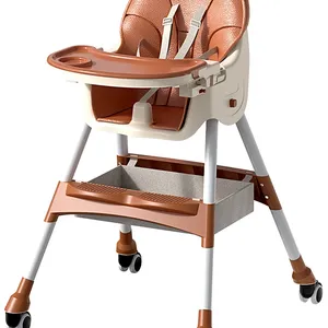 Baby Booster Seat with Compact Folding Made of Durable Plastic Feeding Eating Chair for Dining Room