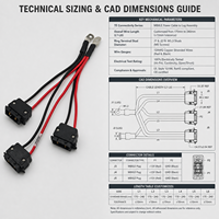 Connecteur IO Amphenol 10156914-1KP252LF, faisceau de câbles, câble d'alimentation robuste 12AWG pour amplificateur audio professionnel