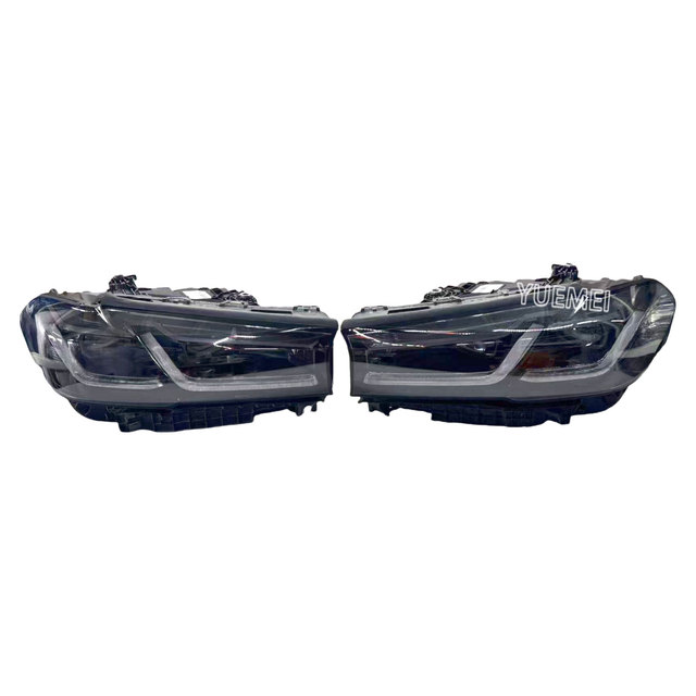 High Configuration Suitable for BMW 5 Series M5 Sport G30 LCI Upgrade Black Laser Headlights with 6000k Color Temperature