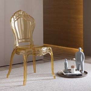Chaise en cristal transparent acrylique <span class=keywords><strong>de</strong></span> style européen Chaise d'hôtel <span class=keywords><strong>de</strong></span> salle <span class=keywords><strong>de</strong></span> banquet <span class=keywords><strong>de</strong></span> mariage créative Chaise <span class=keywords><strong>de</strong></span> princesse populaire sur Internet - Product Image 1