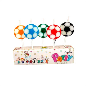 Velas de cumpleaños con forma de balón de fútbol, decoraciones para fiestas con temática de fútbol para niños y adolescentes, adorno para pastel de cumpleaños - Product Image 5