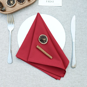 Hoogwaardig zacht polyester katoenen linnen servet hotelvouwbare bloemtafelkleed voor bruiloften feesten premium servies - Product Image 5