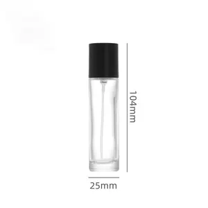 MUB 2024 Neues Design 15 ml dicke runde luxuriöse parfüm-Glasflasche zum eindrücken