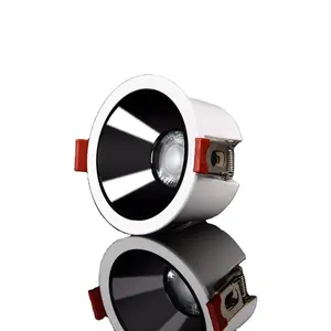三端双向可控硅调光0-10V DLI可调光防眩光全瓦高品质5w 7w 12w COB SMD Led筒灯CE RoHS酒店筒灯