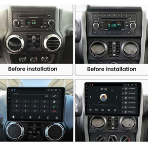 วิทยุติดรถยนต์ระบบสัมผัสหน้าจอแอนดรอยด์สำหรับรถจี๊ปแรงเลอร์ <span class=keywords><strong>JW</strong></span> ปี 2007-2018 พร้อมบลูทูธ WIFI เครื่องเล่นวิดีโอ GPS รองรับ Carplay USB FM DSP 4GSIM - Product Image 2