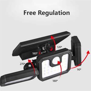 Đèn năng lượng mặt trời LED 74 bóng siêu sáng, cảm biến ánh sáng, dùng ngoài trời, sân vườn, đèn pha LED chống nước IP65 cho gia đình - Product Image 4