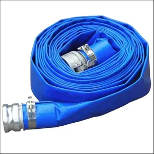 Manufacturer High Quality 4/6/10 Inch Irrigation Hose Pipe Pvc Layflat Hose Lay Irrigation Flat Water Pvc Discharge Hose