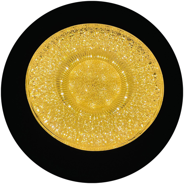 E27 Ceiling Lamps 24w 36w 48w 3000k 4000k 6500k CCT Modern Indoor Crystal Diffuser Cover  Round Led Panel Light