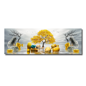<span class=keywords><strong>Peinture</strong></span> numérique <span class=keywords><strong>sur</strong></span> <span class=keywords><strong>toile</strong></span> style impressionniste, motif <span class=keywords><strong>Arbre</strong></span> doré et paysage d'œufs, pour la décoration intérieure - Ventes quotidiennes - Product Image 1