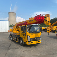 Grue de camion rotative à 360 degrés, petite grue de voiture, grue hydraulique de 8 tonnes avec moteur et boîte de vitesses Weichai, hauteur de levage 30 mètres