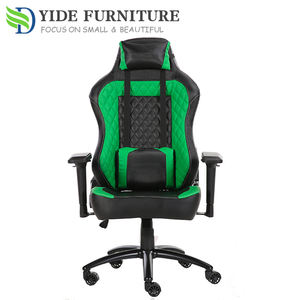 Fauteuil de bureau en cuir bleu, fauteuil de massage, fauteuil de jeu vidéo, fauteuil de course, disponible en ligne - Product Image 5
