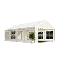 Carpa de Lona Personalizada para Eventos, Bodas y Fiestas, con Estructura Galvanizada de Gran Vano, Tela de PVC Impermeable para las Cuatro Estaciones