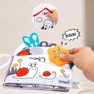 Thiết kế mới đa chức năng mô hình động vật vải mềm cuốn sách vải Crinkle Squeaky đồ chơi vui bé Đồ chơi H099 - Product Image 2
