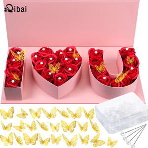 Qibai ti amo con coperchio rosa fiore rigido di lusso scatole regalo regalo di san valentino confezione regalo di fiori regalo per la festa della mamma - Product Image 1