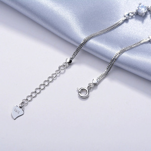Pulsera de Plata de Ley 925 con Dijes en Forma de Corazón para Mujer, con Cristales de Estrás Engastados, para Aniversario - Gran Moda Europea - Product Image 5