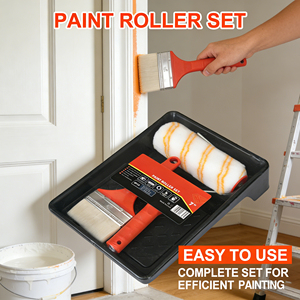 No Dead Ends 9-inch Industrial Grade Wool Synthetic Blend <b>Paint</b> Roller Brush Set Duracon Resin Rollers 2 Pieces 3-Year Warranty - Product Image 6