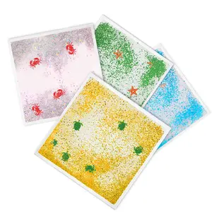 Custom New Dynamic Sensory Liquid Tiles Colorful Play Tiles Early Learning Liquid Sensory Floor Tiles For Autistic Children