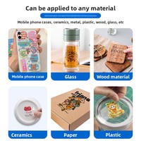 Film Crystal Label AB A3 A4 pour verre, métal, plastique, bois, céramique et imprimantes UV DTF Baosiwei AGP LETOP Sublistar Procolored