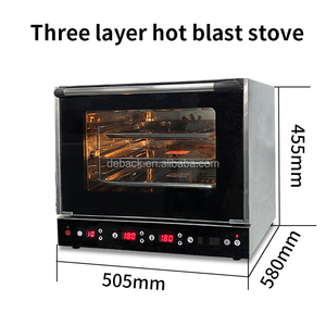 Four à convection commercial pour boulangerie, certifié CE, nouveau, 220V, contrôle numérique, automatique, petit, 3 plateaux, pour noix, maïs, four à pizza portable - Product Image 6
