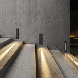Applique murale LED extérieure encastrée étanche IP65 en aluminium, angle de faisceau 15°, pour jardin, escaliers, murs d'angle, couleur 3000K/6000K - Product Image 1