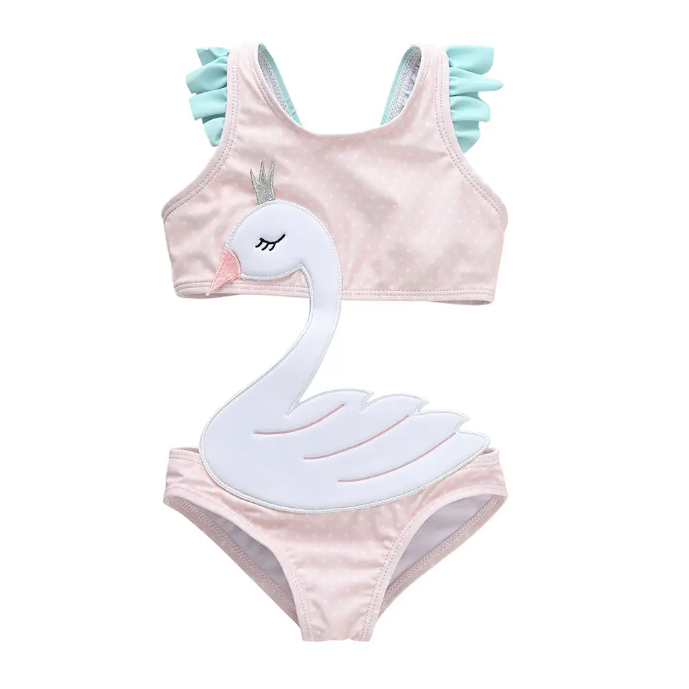 Alta calidad buen precio Super lindo diseño de animales de dibujos animados verano traje de baño ropa de playa niños Niña