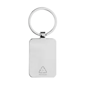 Porte-clés rectangulaire en zinc RCS bambou gadgets écologiques - Product Image 4