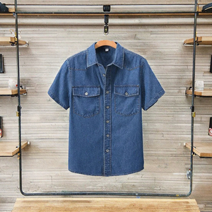 <span class=keywords><strong>Chemise</strong></span> décontractée pour <span class=keywords><strong>homme</strong></span> avec <span class=keywords><strong>poches</strong></span>, manches courtes, été, LOGO personnalisé, 180 grammes, coton tricoté, respirant, séchage rapide, haute qualité - Product Image 3