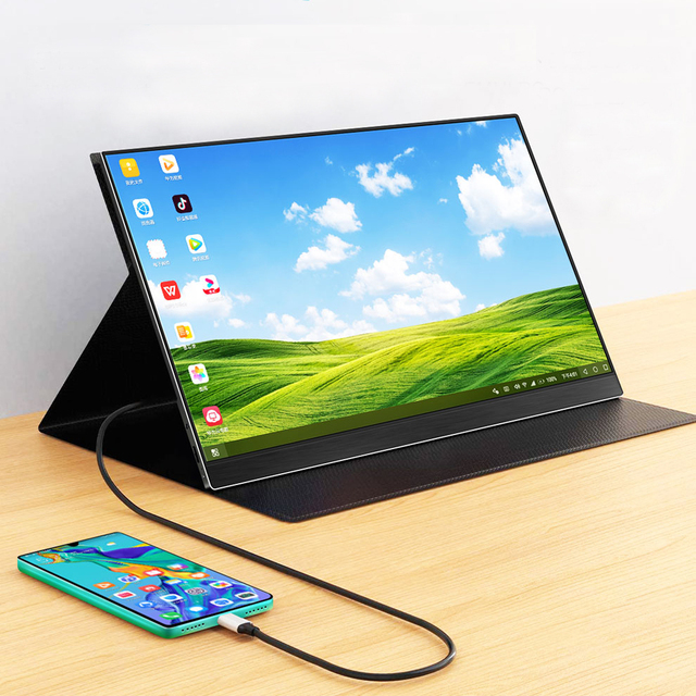 Portable Mobile Phone Synchronous Display Portable Monitor 1080P 13.3 15.6 Inch USB Type C Interface LCD