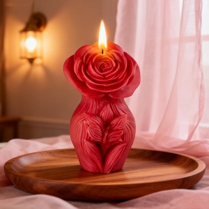 Rose Bouquet Shaped Scented Candle <b>Mold</b> Diy Valentine's Day Decorative Craft Silicone <b>Mold</b> Cross Border - Product Image 1