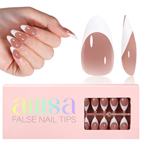 Faux ongles nude French Press Amande Cercueil Carré Ovale 180 pièces 15 Tailles Couverture Complète Capsules d'ongles en acrylique Qualité Salon Réutilisables OEM Personnalisables