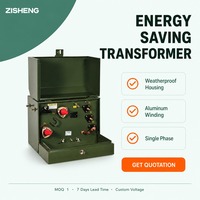 Transformateur de distribution monophasé monté sur socle, résistant aux intempéries, à enroulement en aluminium, à économie d'énergie pour l'alimentation en réseau
